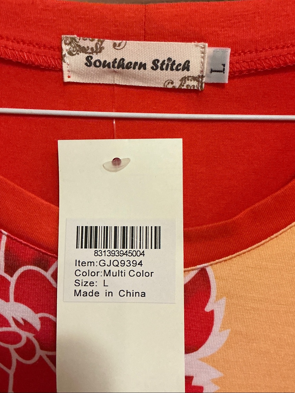 Women's Multi-Color Floral Tee - Red